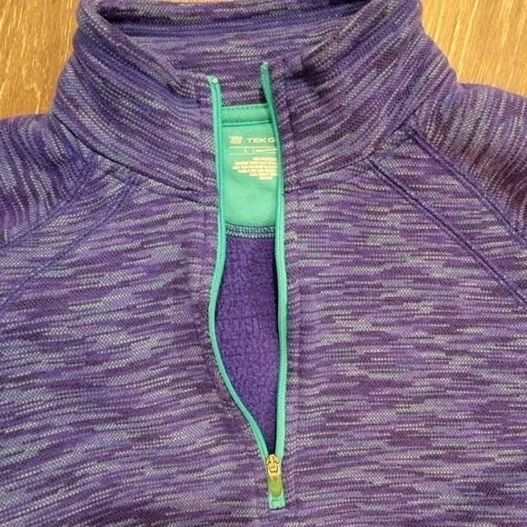 Tek Gear Cobalt Blue lined zip pullover Size Large - Picture 3 of 6